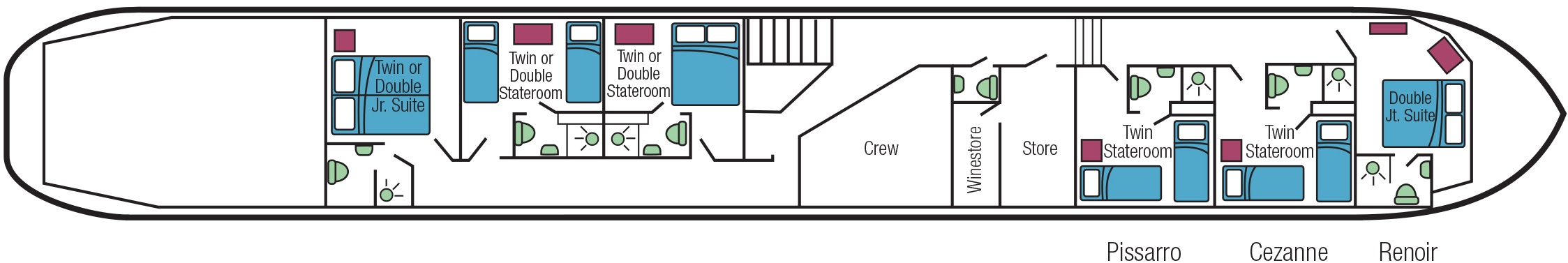 European Waterways L'Impressionniste Deckplans Lower Deck.jpg